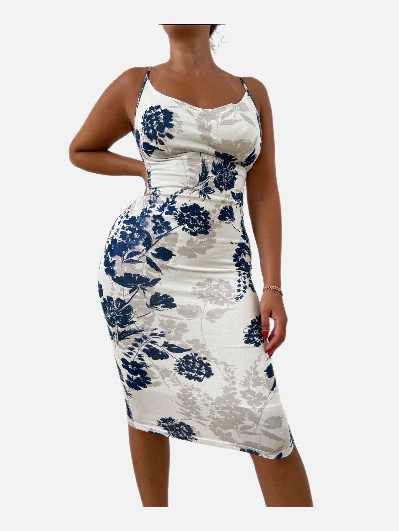 Floral Cowl Body Dress - SHOP JAMILA