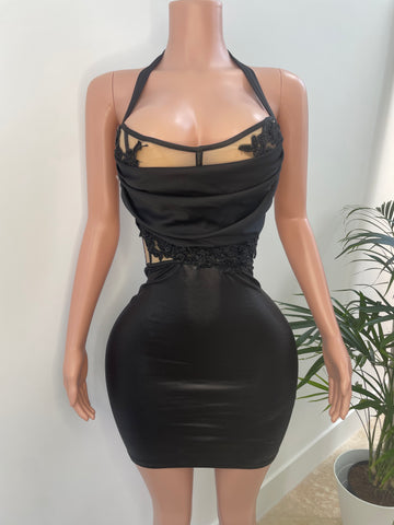 Black lace corset dress - SHOP JAMILA