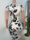 Black/cream floral - SHOP JAMILA