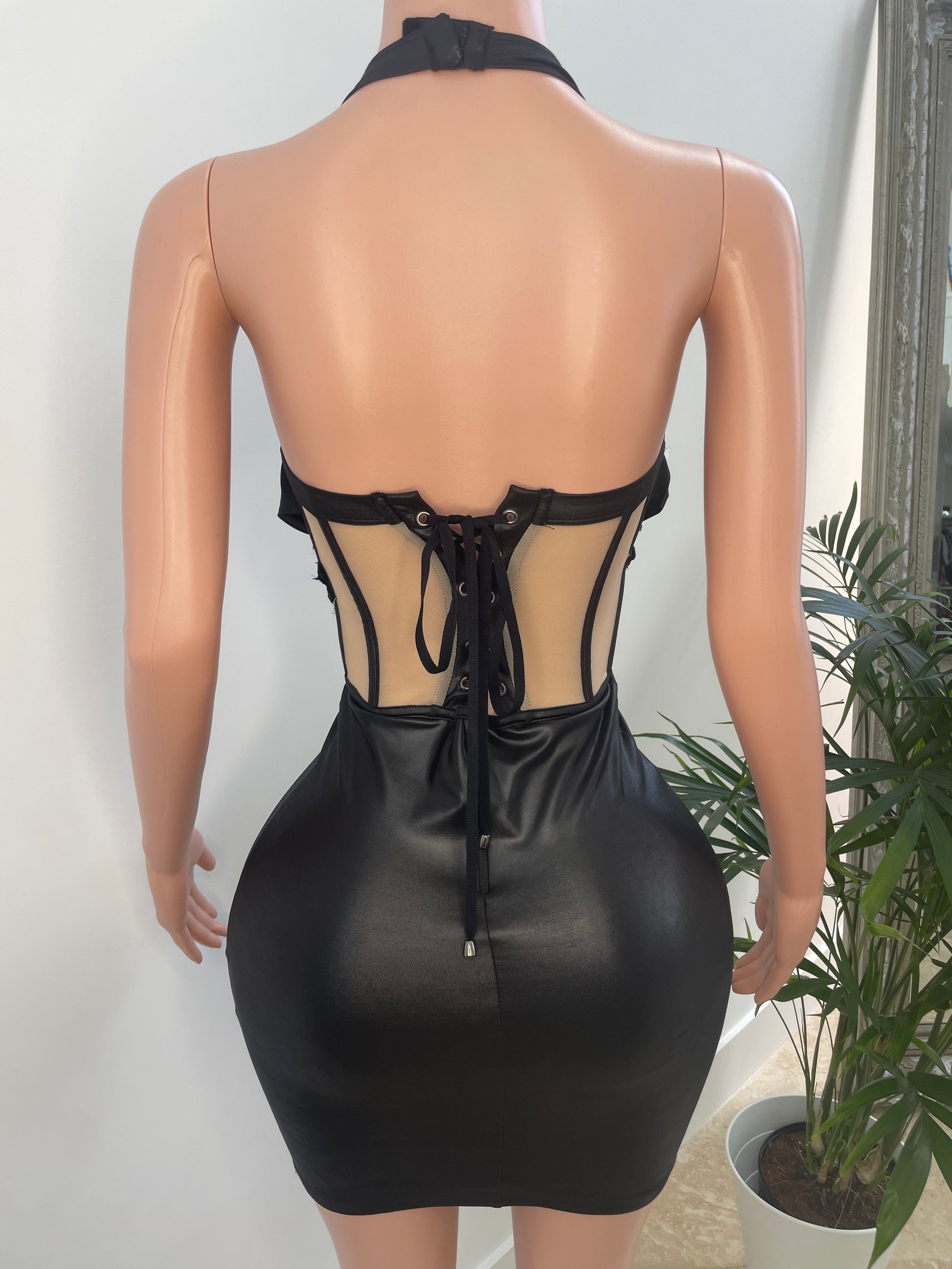 Black lace corset dress - SHOP JAMILA