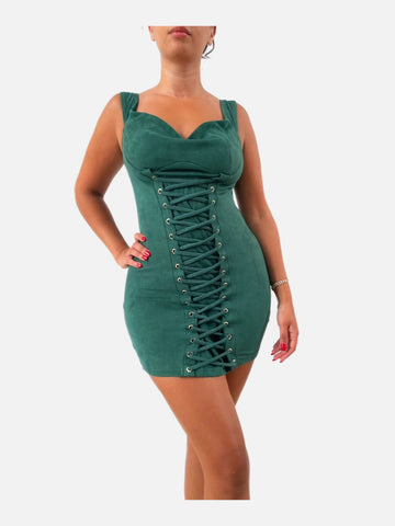 Sage Lace-Up Body Dress - SHOP JAMILA
